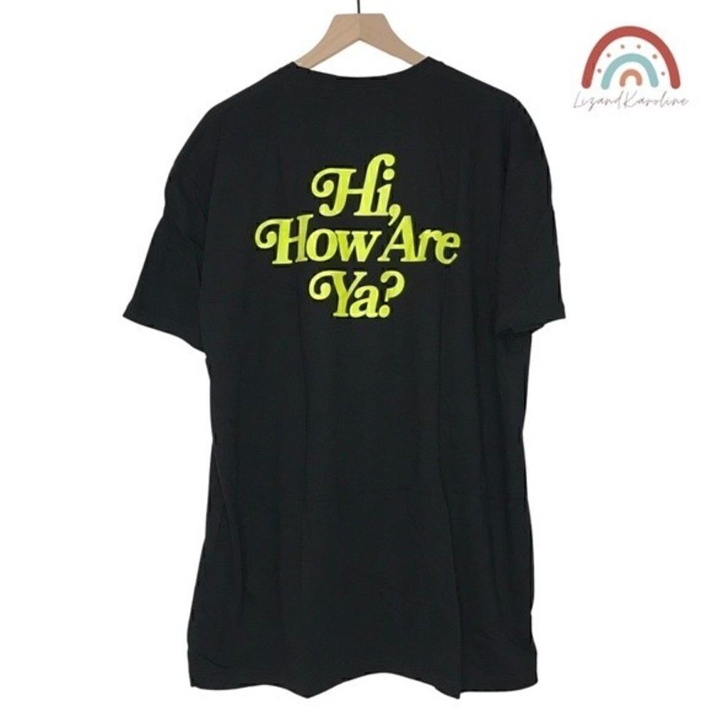 New! Jeffree Star Hi How are Ya Black Lime Green Star Soft Tee T-Shirt Top 2X - Picture 3 of 8
